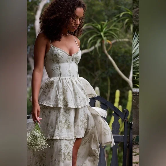 V. Chapman White Sleeveless Tiered Maxi Dress - Picture 7 of 8